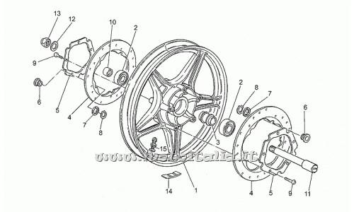 Parts Moto Guzzi California III-1000 Carbs 1987-1993 ant.lega-Wheel