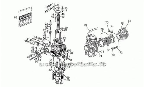 ricambio per Moto Guzzi California III Carburatori Carenato 1000 1988-1990 - Rosetta 6,15x11x0,8 - GU95004206