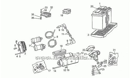 ricambio per Moto Guzzi California III Carburatori Carenato 1000 1988-1990 - Kit revisione ruttore - GU14719800