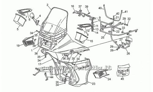 ricambio per Moto Guzzi California III Carburatori Carenato 1000 1988-1990 - Coperchio sx - GU29576360