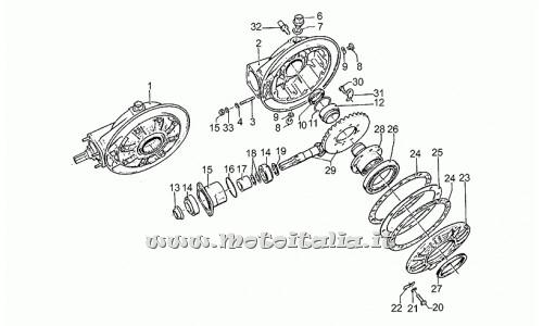 ricambio per Moto Guzzi California III Carburatori Carenato 1000 1988-1990 - Scatola trasmis. - GU30350360