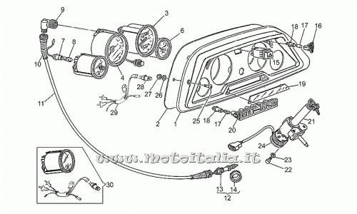 ricambio per Moto Guzzi California III Carburatori Carenato 1000 1988-1990 - Cruscotto - GU29766260