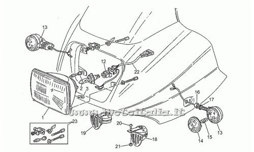 ricambio per Moto Guzzi California III Carburatori Carenato 1000 1988-1990 - Vetro indicatore dire. - GU29753760