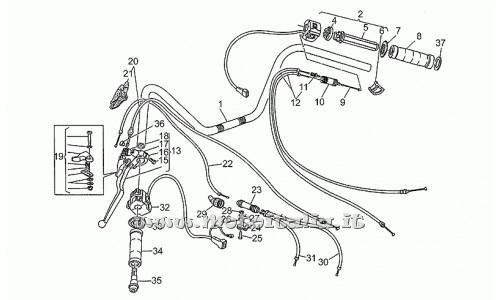ricambio per Moto Guzzi California III Carburatori Carenato 1000 1988-1990 - Manubrio - GU29600360