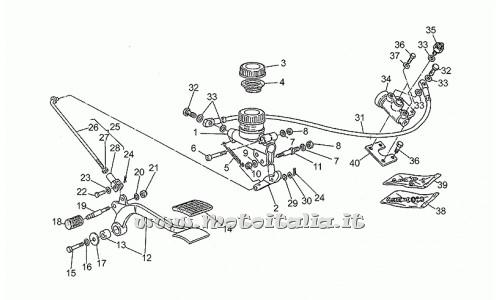Moto-Guzzi California III Parts Carburetors careened 1000 1988-1990-rear brake pump