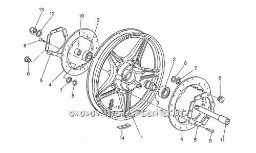 Parts Moto Guzzi California III-1000 Carbs faired 1988-1990 ant.lega-Wheel