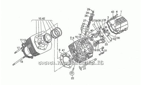Parts Moto Guzzi California III Injection-1000 1990-1993-Cylinder Head