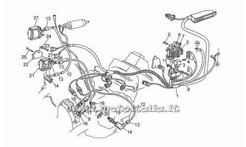 ricambio per Moto Guzzi California III Iniezione 1000 1990-1993 - Pipetta Candela metallo - Spark plug cap metal - GU14717400