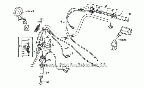 Parts Moto Guzzi California III Injection-1000-1990-1993 Handlebar - commands