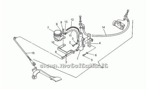 Parts Moto Guzzi California III Injection-1000 1990-1993-Edit post brake master