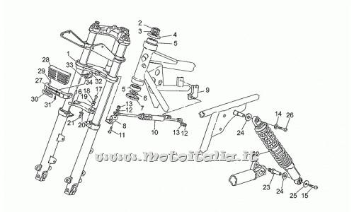 Parts Moto Guzzi California III Injection-1000-1990-1993 Suspension Ant.-post