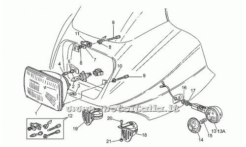 Parts Moto Guzzi California III Injection-1000 1990-1993-light variants ant.carena