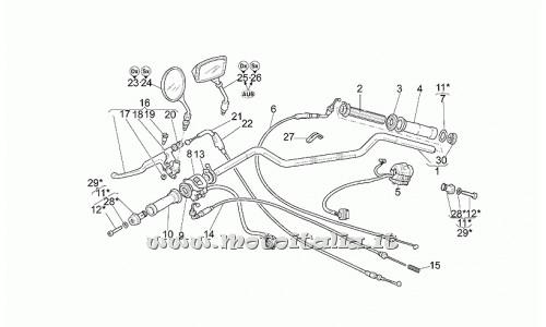 Parts Moto Guzzi California Jackal-1100-1999-2001 Handlebar - commands