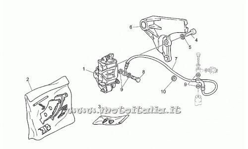 Parts Moto Guzzi California Jackal 1100-1999-2001-rear brake caliper