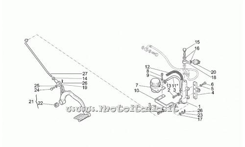 Parts Moto Guzzi California Jackal 1100-1999-2001-rear brake pump