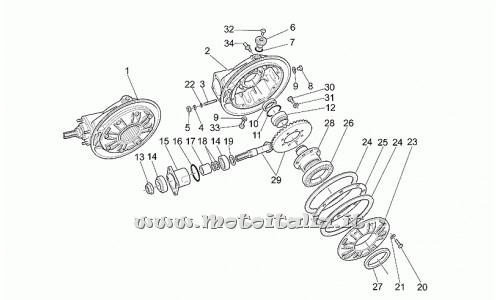 ricambio per Moto Guzzi California Jackal 1100 1999-2001 - Spessore 1,4 mm - GU19355324