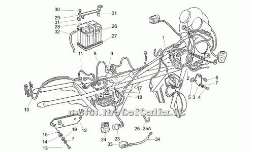 ricambio per Moto Guzzi California Special 1100 1999-2000 - Piastra fissaggio connettori - GU30749760