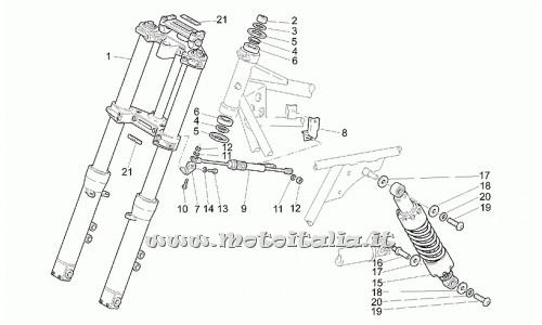 Parts Moto Guzzi California Special 1100-1999-2000-fork - Rear suspension