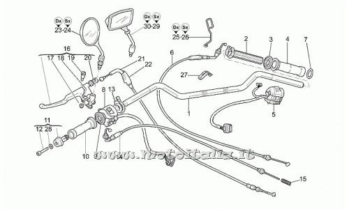 Moto-Guzzi California Special Parts 1100-1999-2000 Handlebar - commands