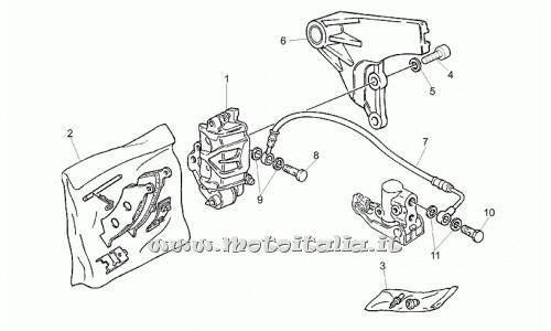 Motorcycle Parts Guzzi California Special 1100-1999-2000-rear brake caliper