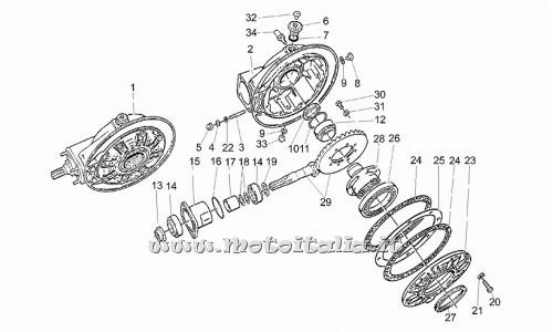 ricambio per Moto Guzzi California Special 1100 1999-2000 - Scatola trasmissione cpl. 8/33 - GU30350262