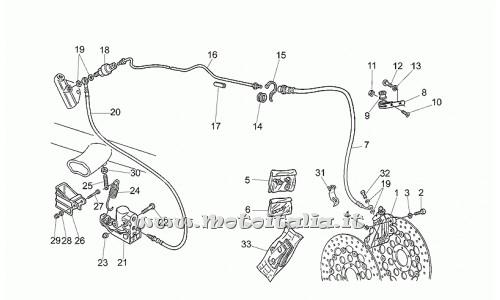 Motorcycle Parts Guzzi California Special Sport-1100 2001-2002 post-brake system