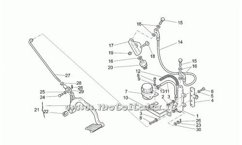 Ricambi Moto Guzzi-California Special Sport 1100 2001-2002-Pompa freno posteriore