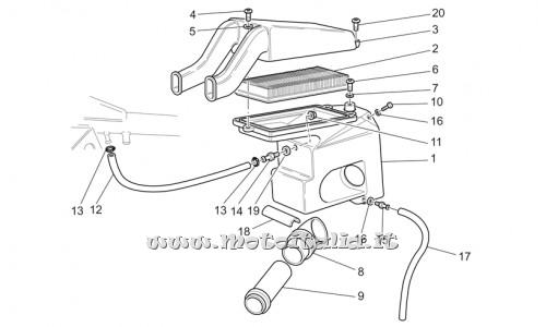 parts for Moto Guzzi California Special Sport-Al. PI 1100 2002 - filter cover - GU30113460