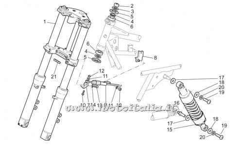 Parts-Moto Guzzi California Special Sport-Al. 1100 PI-2002 fork - Rear suspension