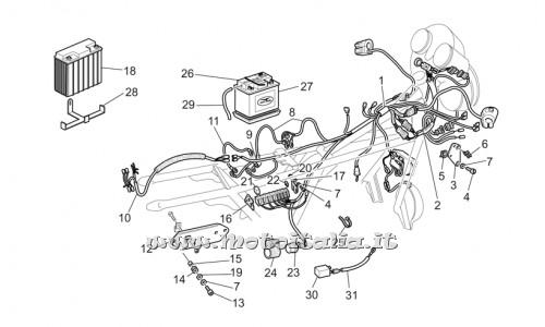 parts for Moto Guzzi California Special Sport-Al. PI 1100 2002 - the dashboard wiring Borletti - GU03747200