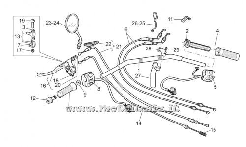 Parts-Moto Guzzi California Special Sport-Al. 1100 PI-2002 Handlebar - commands