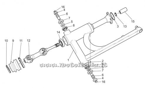 Parts-Moto Guzzi California Special Sport-Al. 1100 PI-2002 Rear Transmission I