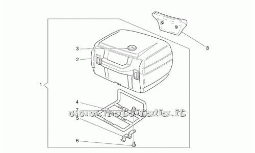 parts for Moto Guzzi California Stone in 1100 from 2001 to 2002 - back trunk 40 L - GU31488065
