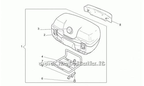 parts for Moto Guzzi California Stone in 1100 from 2001 to 2002 - back trunk 45 L - GU03488000