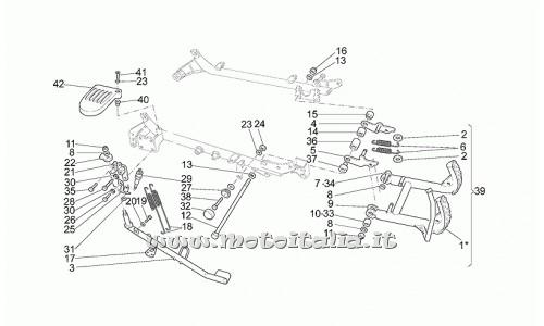 parts for Moto Guzzi California Stone in 1100 from 2001 to 2002 - sx plate - GU14433200