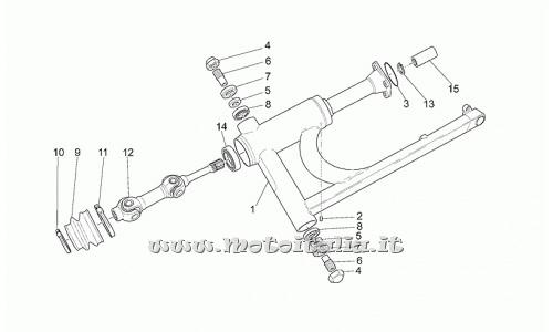 parts for Moto Guzzi California Stone in 1100 from 2001 to 2002 - double universal joint - GU03328050