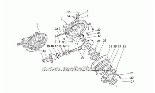 parts for Moto Guzzi California Stone 1100 2001-2002 - drilled pin - GU03351450