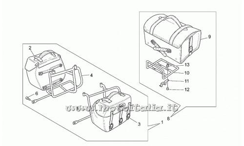 parts for Moto Guzzi California Stone in 1100 from 2001 to 2002 - sx suitcase support - GU03486555