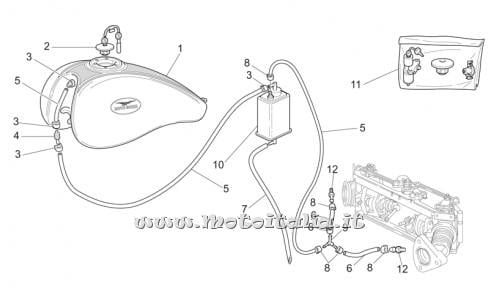 parts for Moto Guzzi California Stone Touring PI-Cat 1100 from 2003 to 2004 - fitting - GU30115220