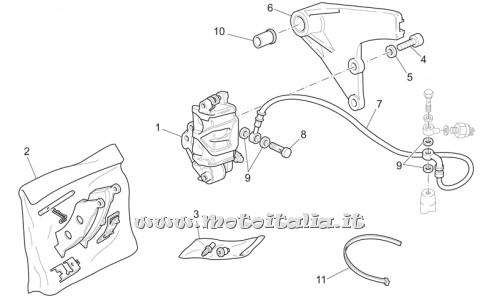 parts for Moto Guzzi California Stone Touring PI-Cat 1100 from 2003 to 2004 - clamp 3,6x375 - GU93304390