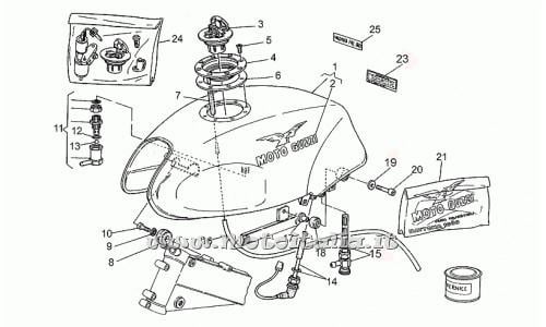 Parts Moto Guzzi Daytona 1000-1992-1995-Fuel Tank