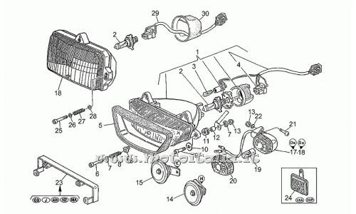 ricambio per Moto Guzzi Daytona RS 1000 1997-1998 - Cablaggio fanale ant. - GU01747420