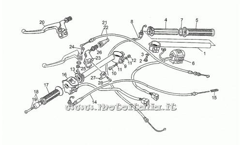 Parts Moto Guzzi Daytona Racing-1000 1996-Handlebar - commands
