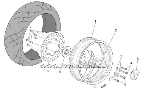 Parts Moto Guzzi Griso V-8V-1200 2007-2013 Rear wheel std