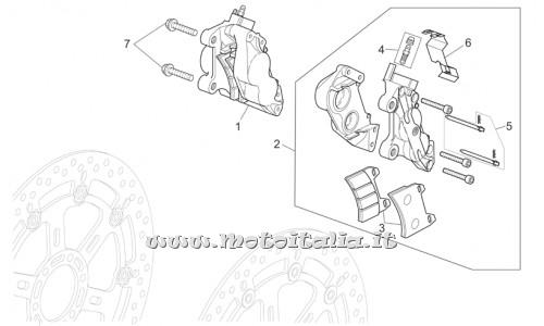 Parts Moto Guzzi Griso V-IE-1100 2005-2008 Front brake caliper