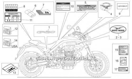 ricambio per Moto Guzzi Griso V IE 1100 2005-2008 - Decalco