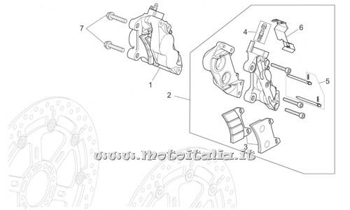 Parts Moto Guzzi Griso V-IE-850 2006-2007 Front brake caliper