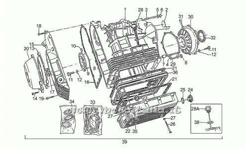 ricambio per Moto Guzzi GT 1000 1987-1991 - Carter motore - GU14000765