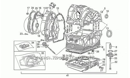 Parts Moto Guzzi Nevada 350-1992-1993-Carter engine