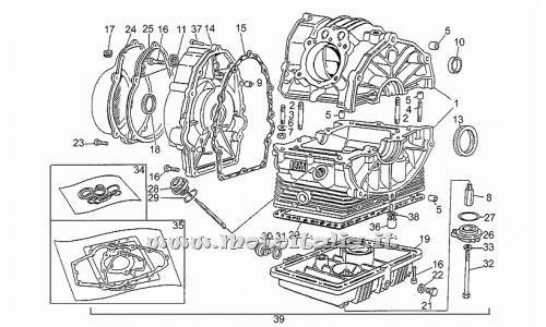 Parts Moto Guzzi Nevada 350-1993-1997-Carter engine